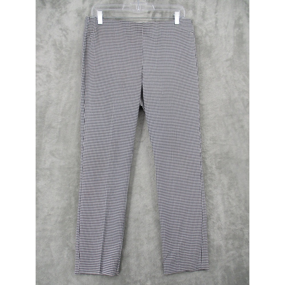Adrianna Papell Pants Womens 8 Houndstooth Office Career Preppy Academia Knit - Picture 1 of 10